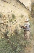Carl Larsson The Old Wall Sweden oil painting artist